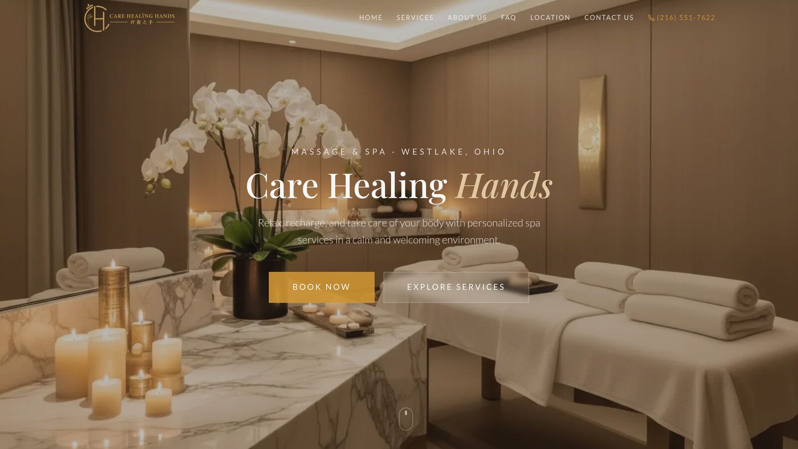 Care Healing Hands — Brand Site