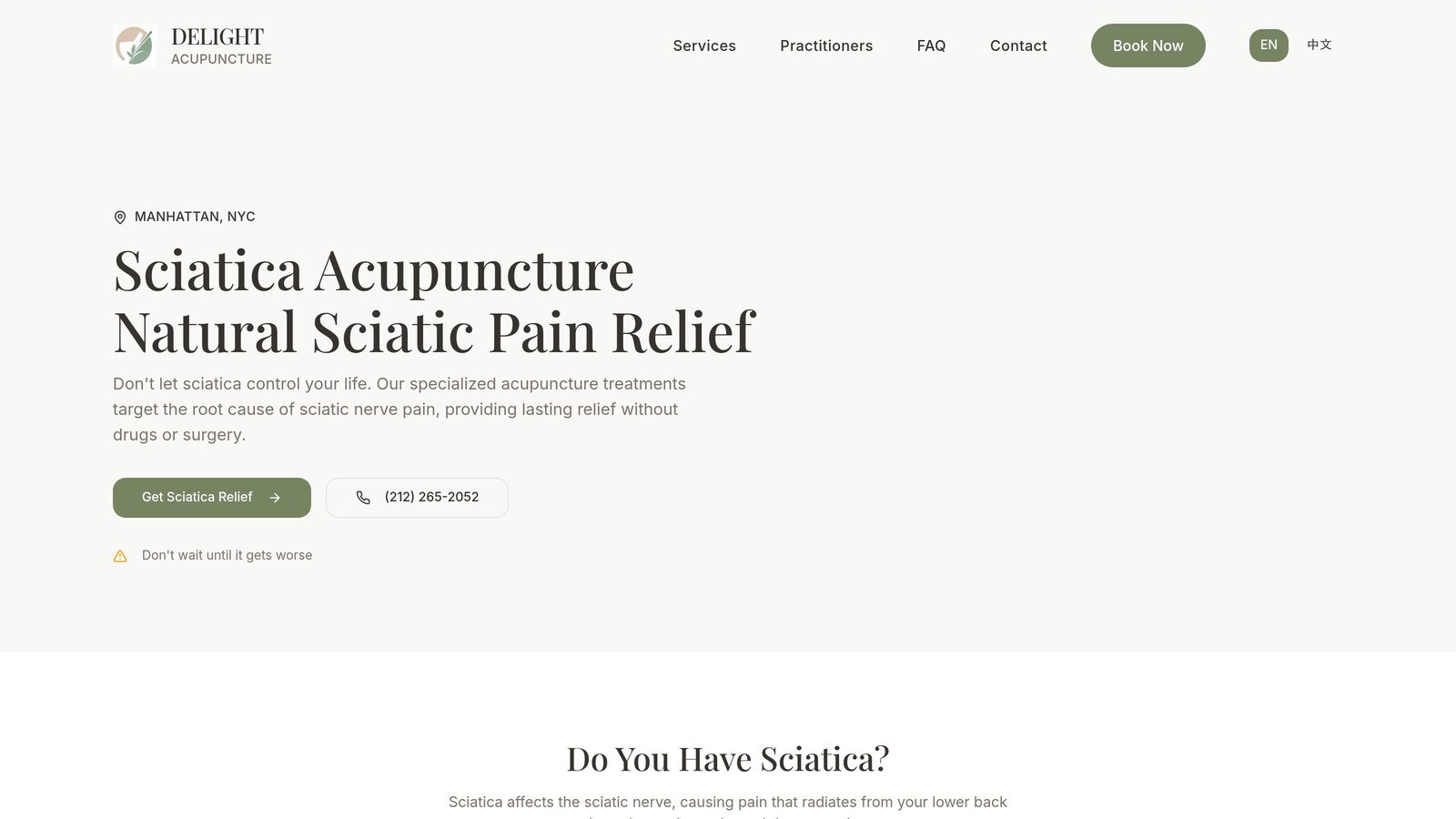 Sciatica Acupuncture · Manhattan — SEO Landing