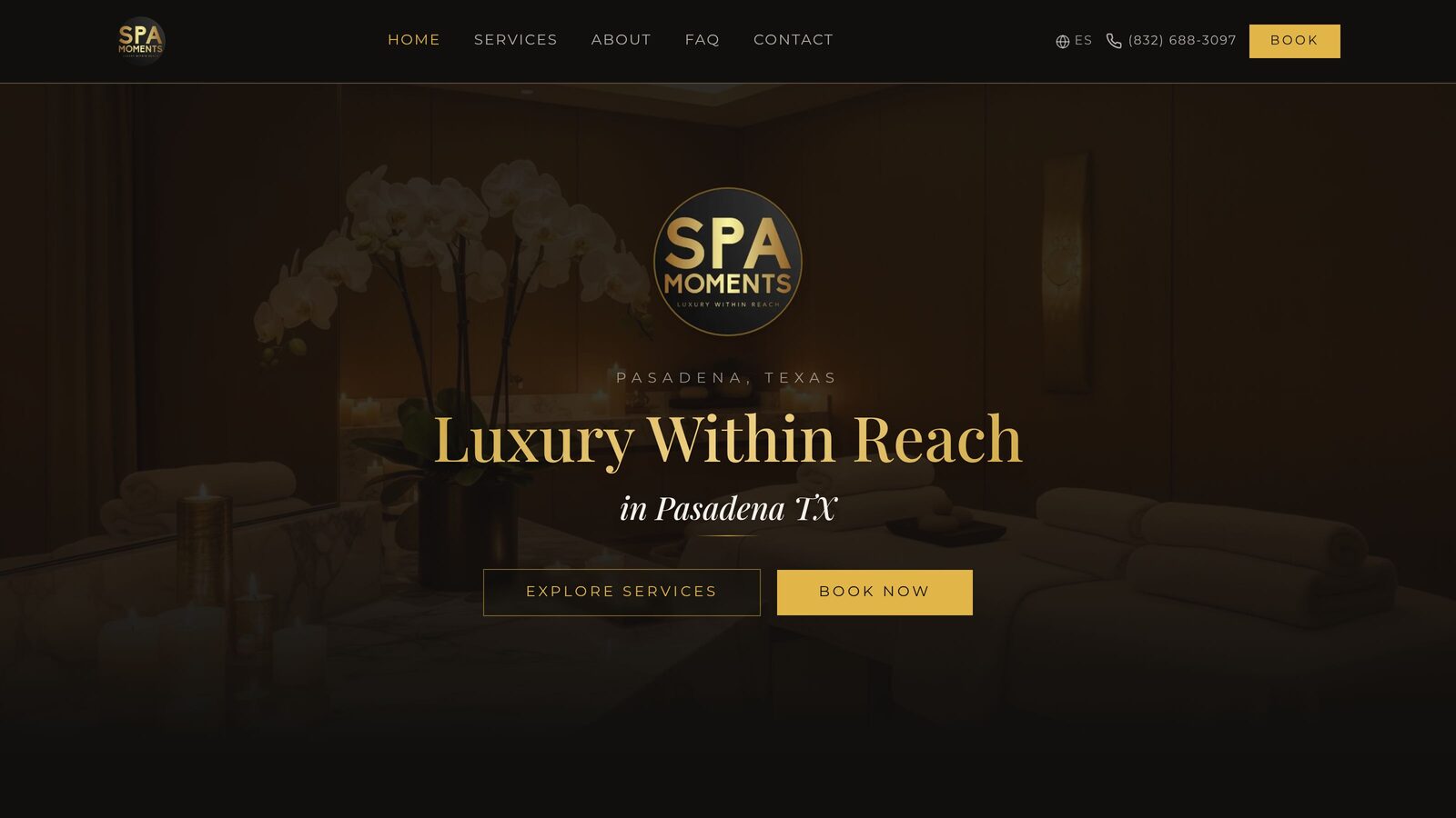 Spa Moments Texas — Brand Site