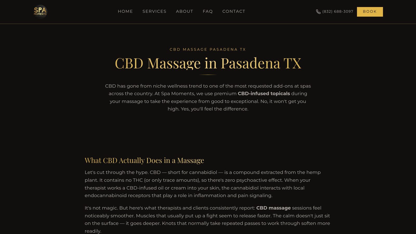 CBD Massage · Pasadena — SEO Landing