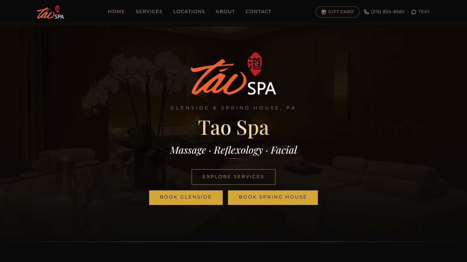 Tao Spa Glenside — Brand Site